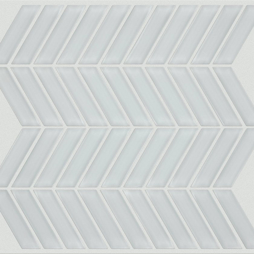 CARDINAL CHEVRON GLASS MOSAIC