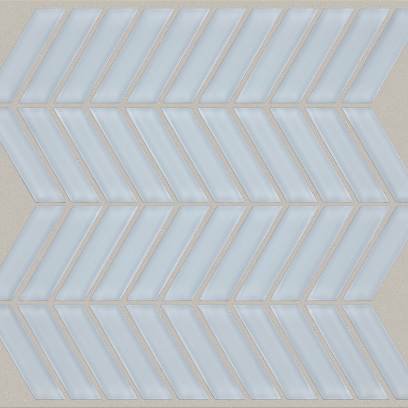 CARDINAL CHEVRON GLASS MOSAIC