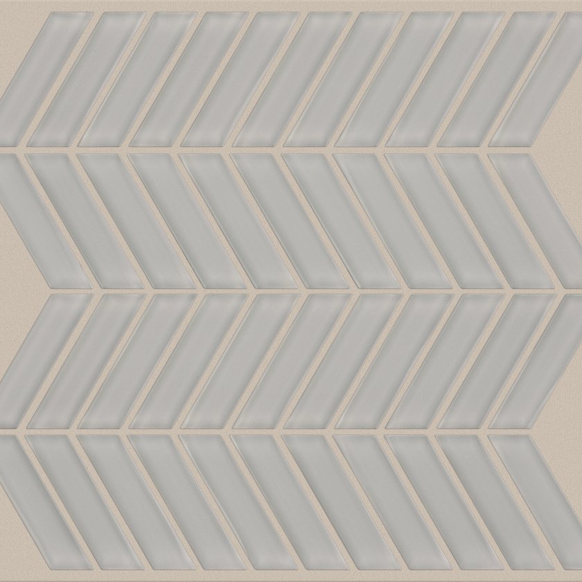 CARDINAL CHEVRON GLASS MOSAIC