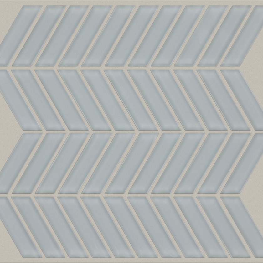 CARDINAL CHEVRON GLASS MOSAIC