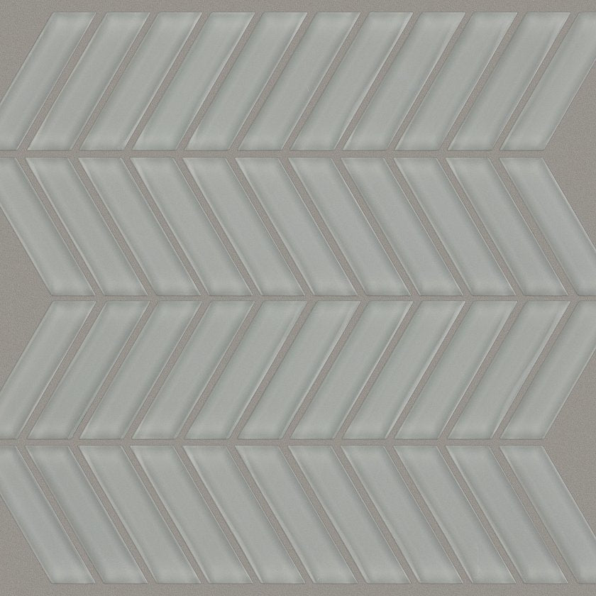 CARDINAL CHEVRON GLASS MOSAIC