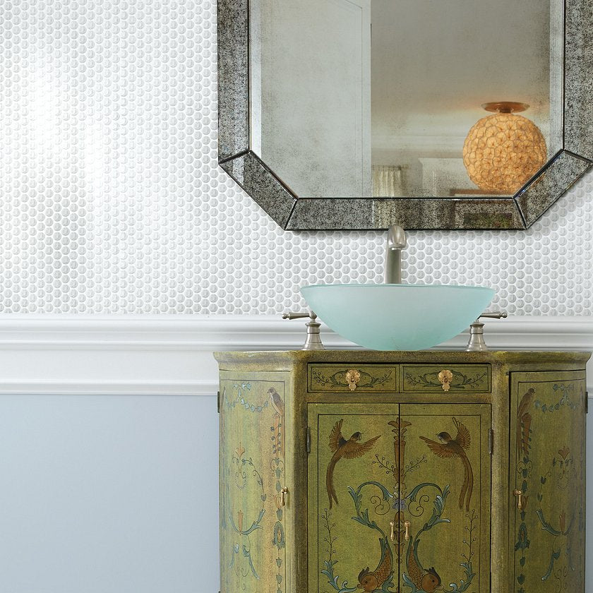 CARDINAL PENNY ROUND GLASS MOSAIC