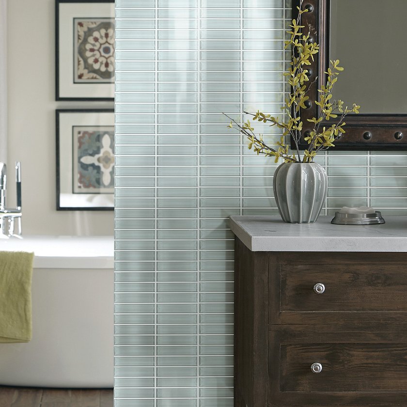 CARDINAL STACKED GLASS MOSAIC