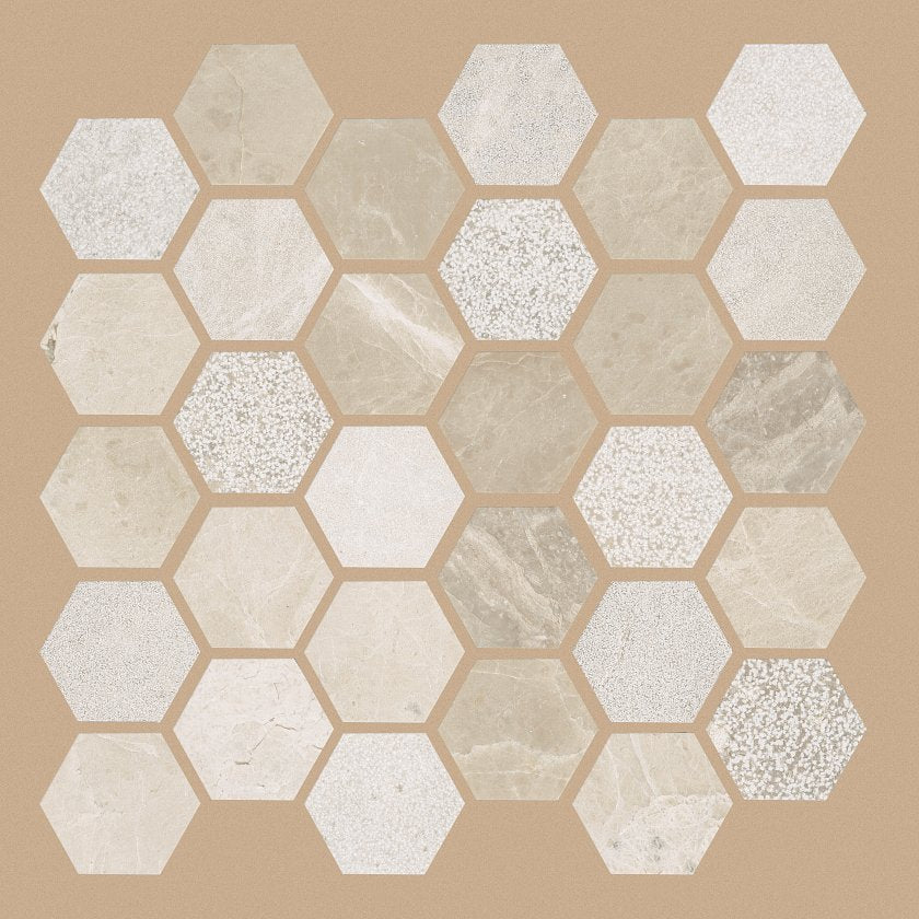 BOCA HEXAGON TEXTURED MOSAIC