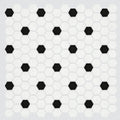 GRANDEUR 1" HEX BLK/WHT MOSAIC