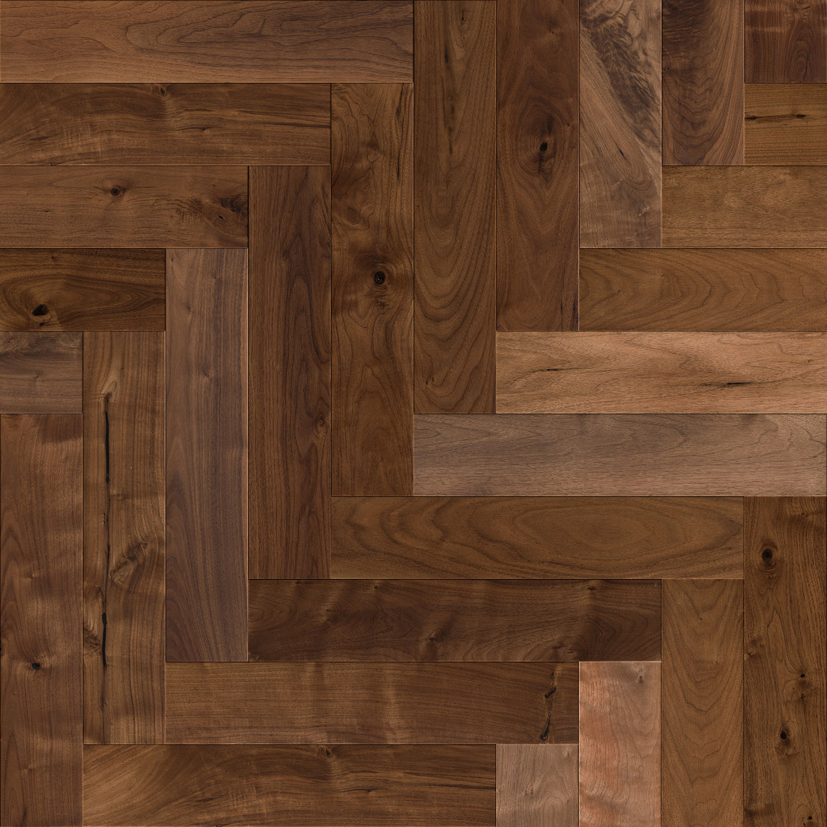 Revival Walnut Herringbone Engineered American Walnut - Rye